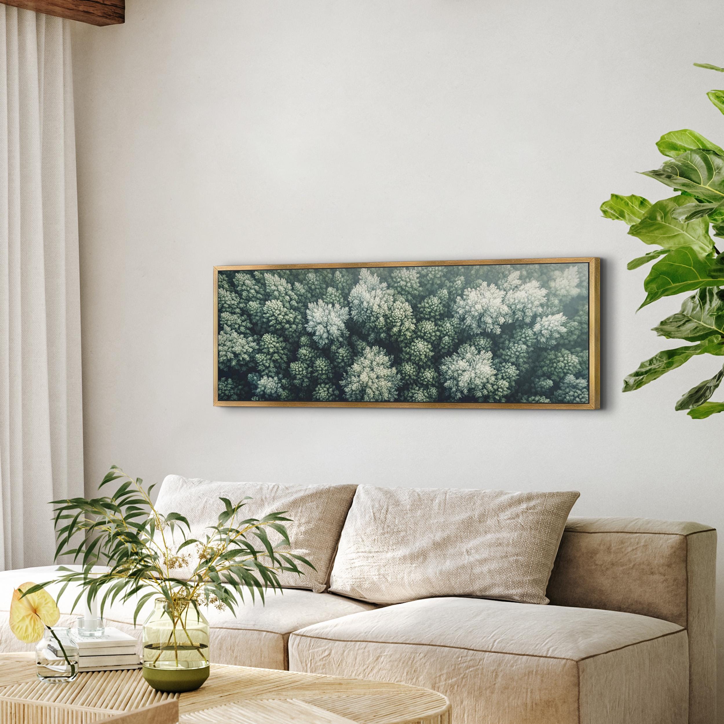 Moody Forest Canopy Aerial Wall Art Canvas Art - View 6