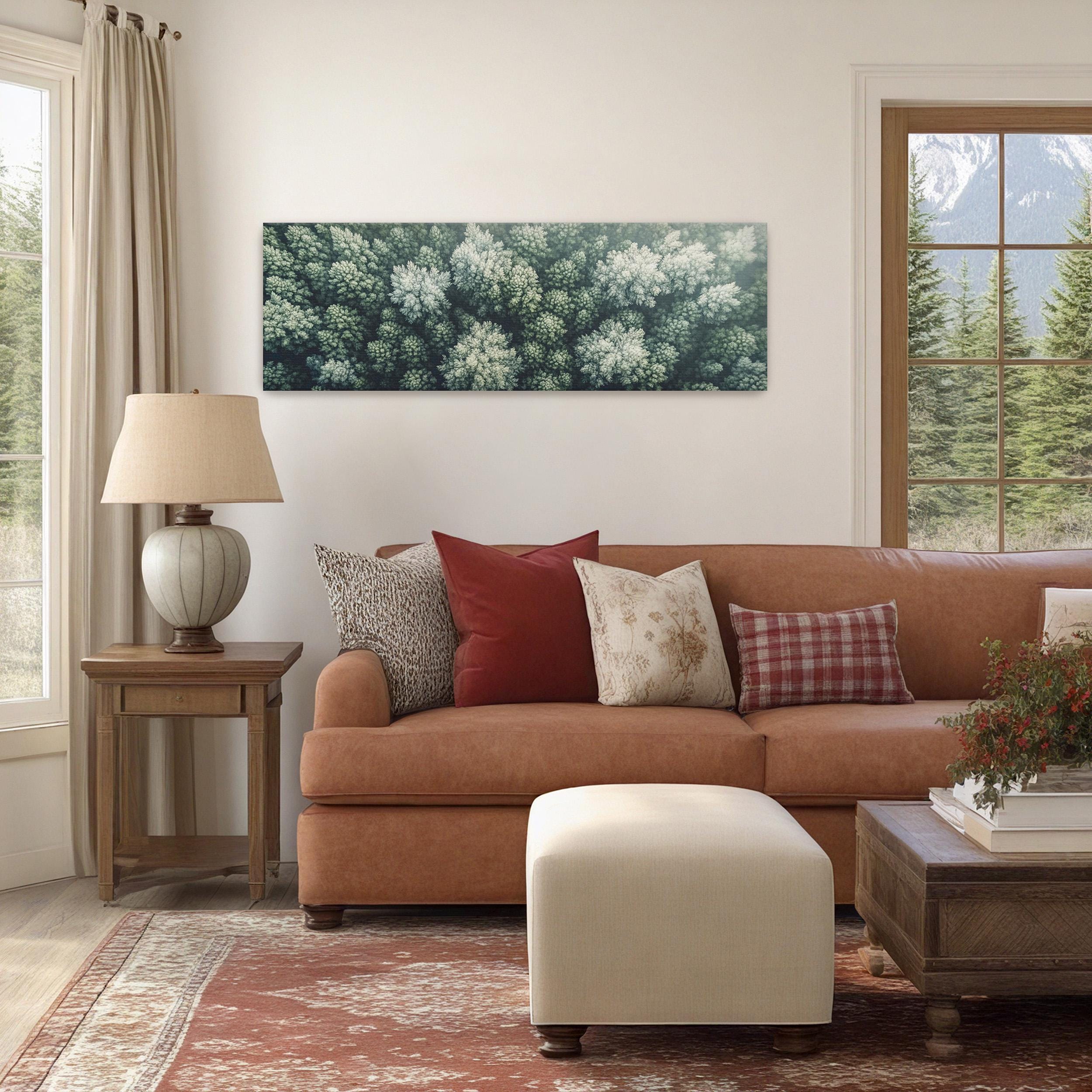 Moody Forest Canopy Aerial Wall Art Canvas Art - View 7