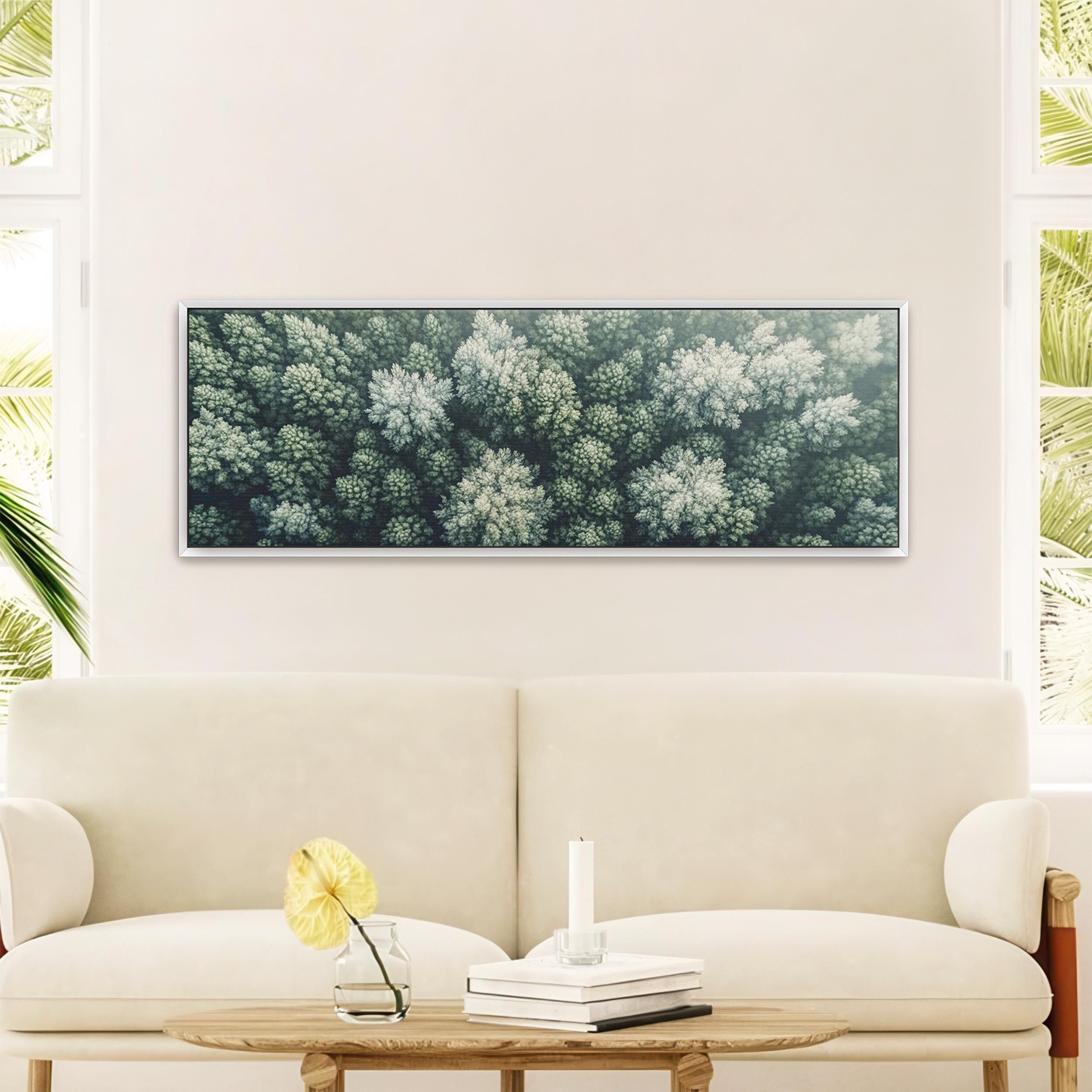 Moody Forest Canopy Aerial Wall Art Canvas Art - View 4