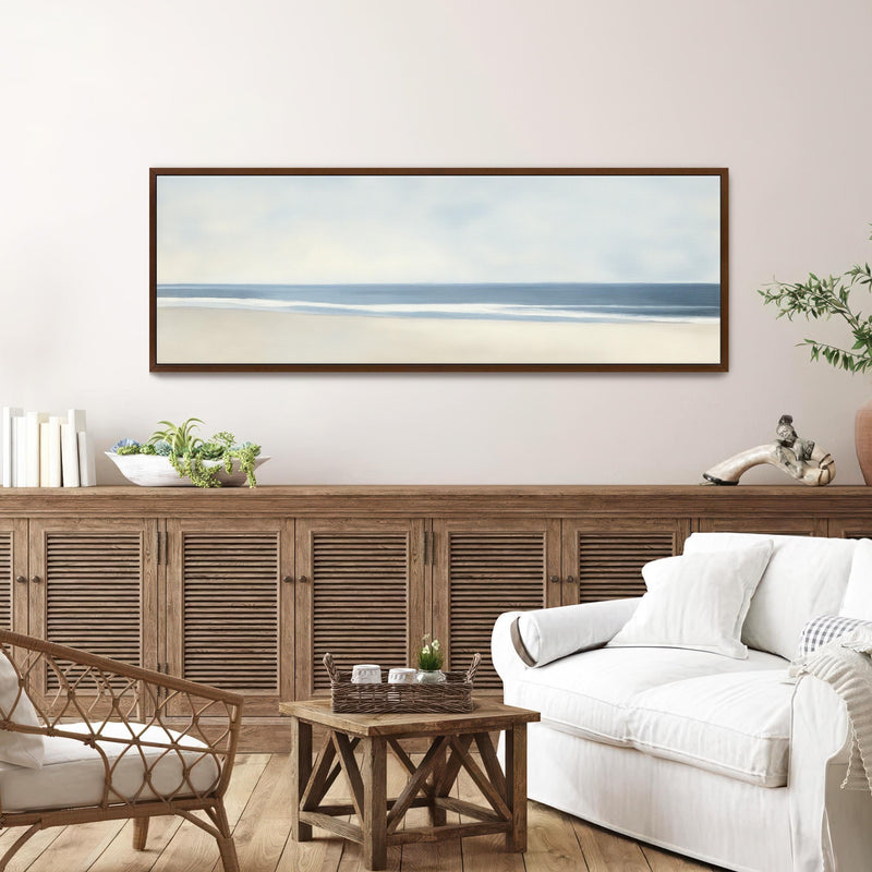 Neutral Ocean Canvas Art Print Canvas Art - View 3