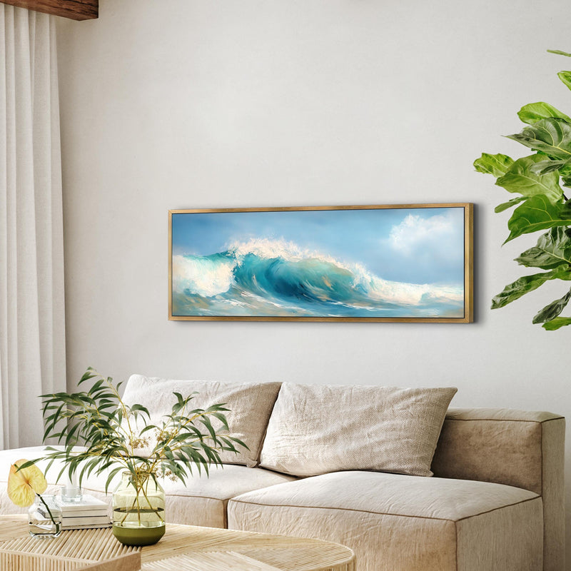 Ocean Wave Art Print - Minimalist Canvas Art - View 6