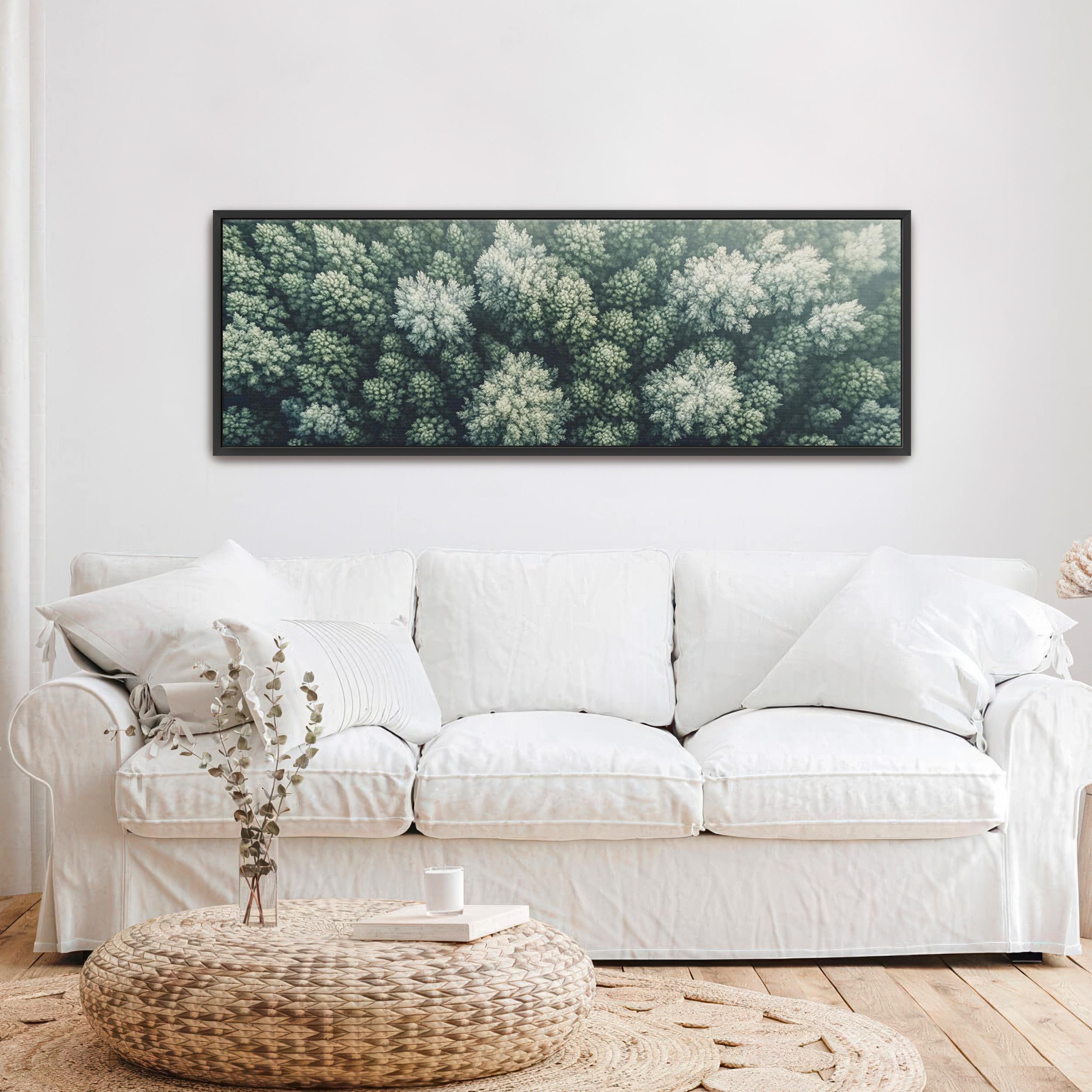 Moody Forest Canopy Aerial Wall Art Canvas Art - View 5