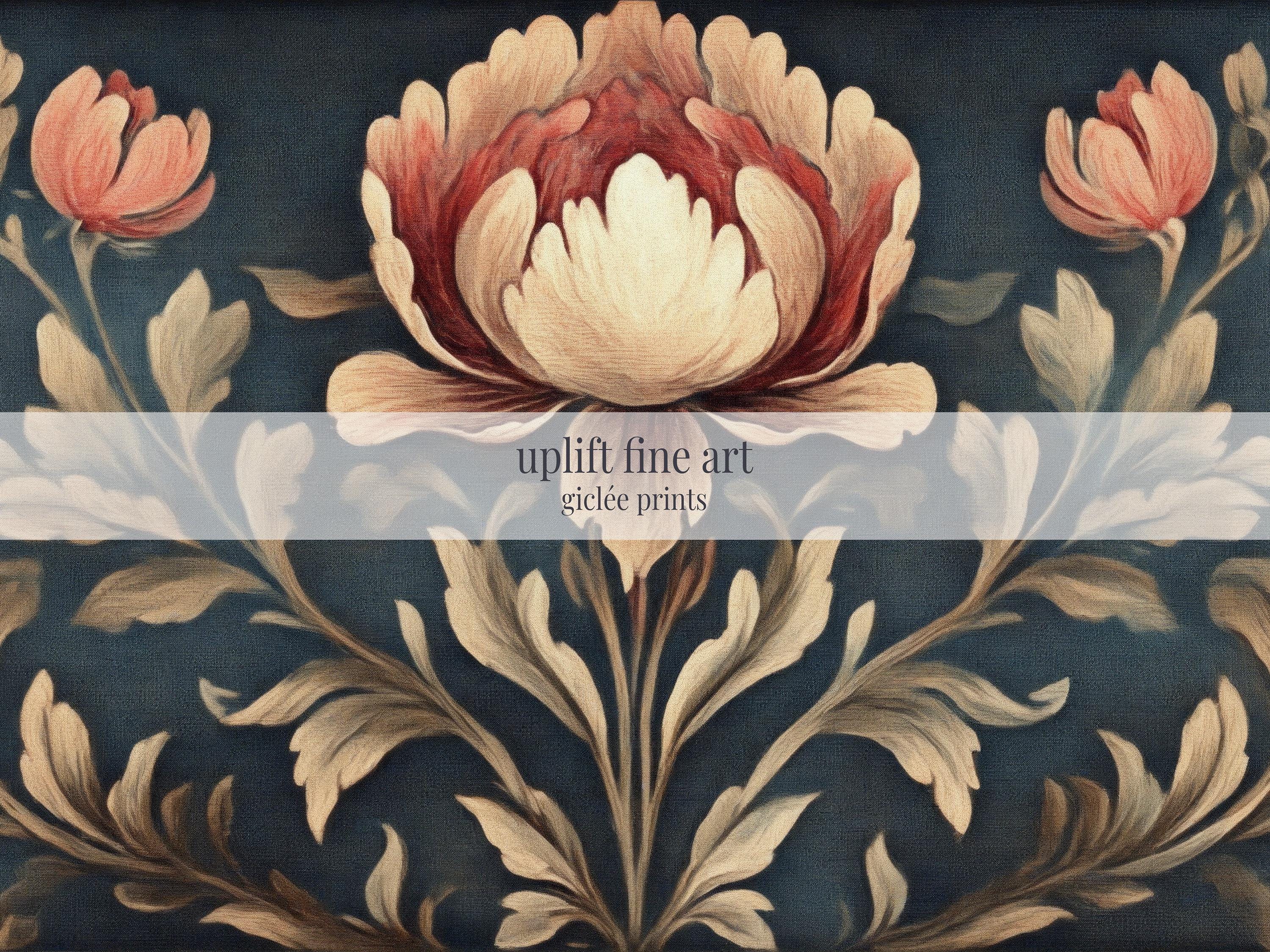 Traditional Floral Tapestry Wall Art Canvas Art - View 2