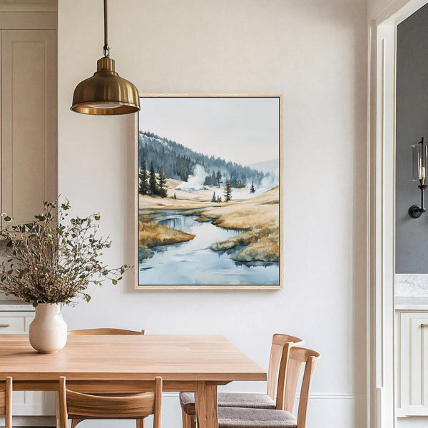 Yellowstone National Park Art Painting - Rustic Canvas Art for Living room - View 7