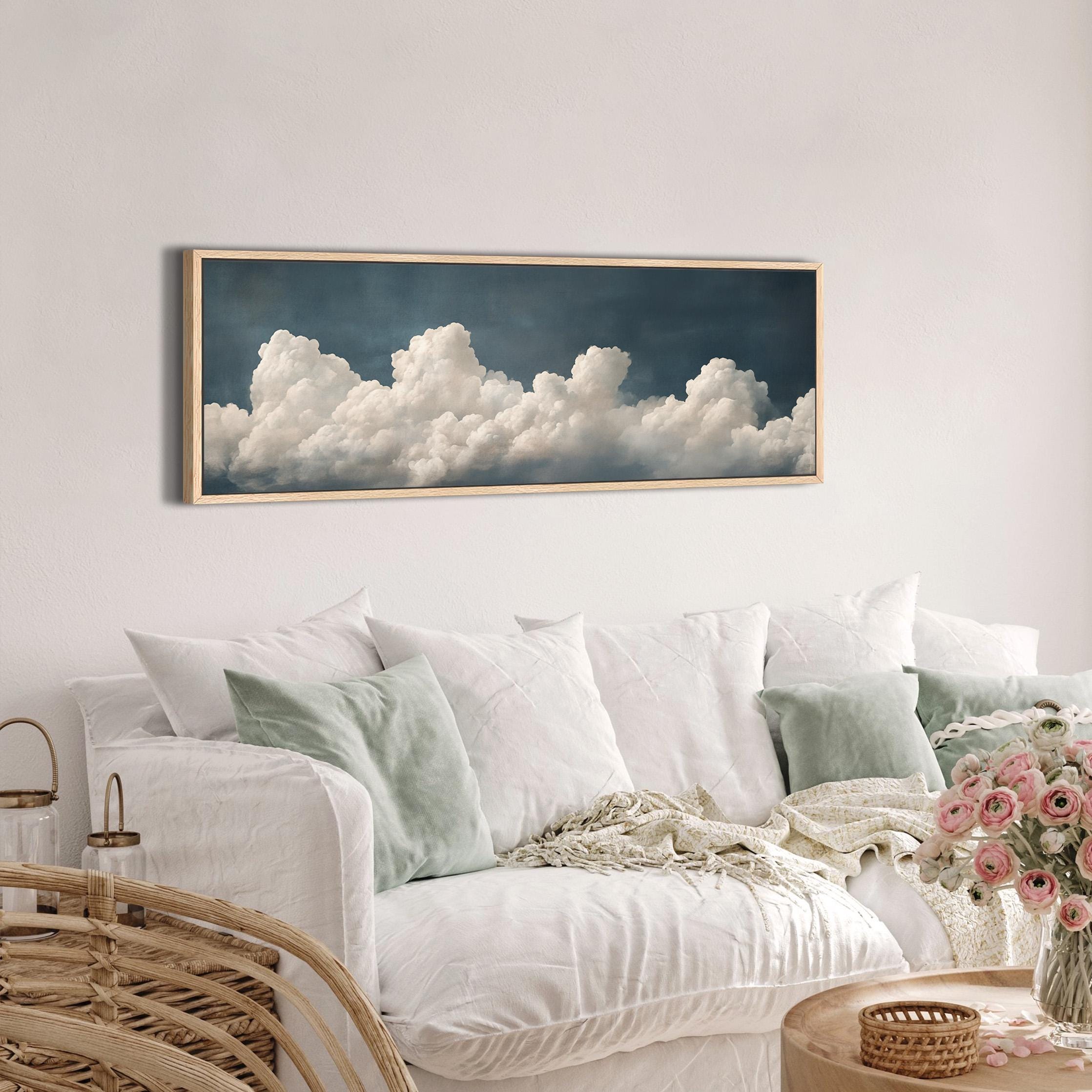 Vintage Moody Cloud Wall Art Painting Canvas Art - View 4