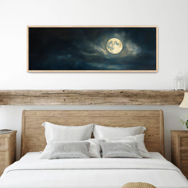Moon At Night Painting - Moody Canvas Art - View 5