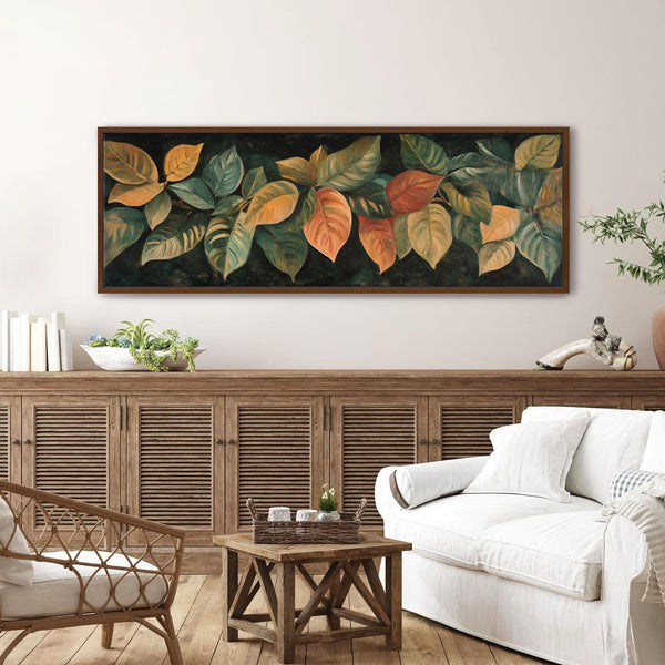 Rustic Leaves Wall Art Canvas Canvas Art - View 4