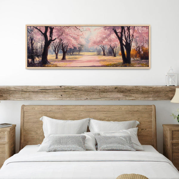 Cherry Blossom Painting - Moody Canvas Art - View 4