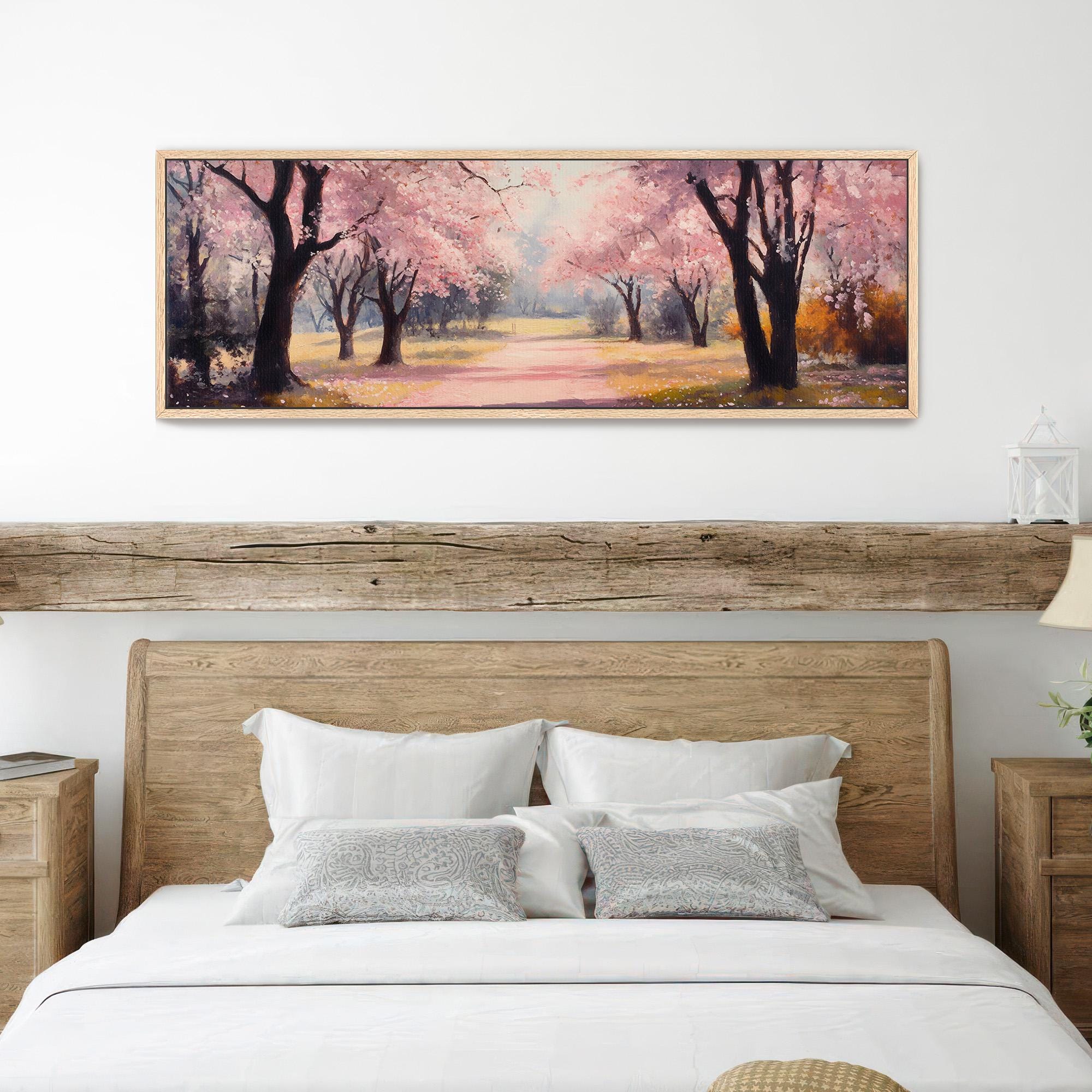 Cherry Blossom Painting - Moody Canvas Art - View 4