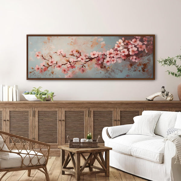 Cherry Blossom Painting - Moody Canvas Art - View 6
