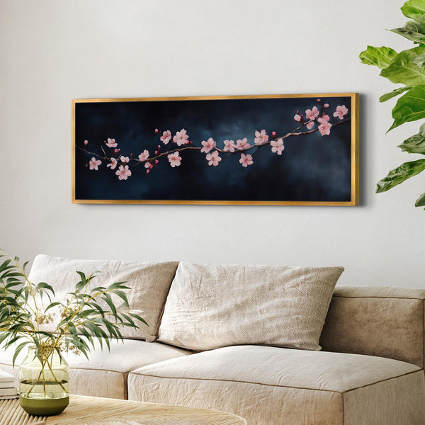 Cherry Blossom Painting - Moody Canvas Art - View 4