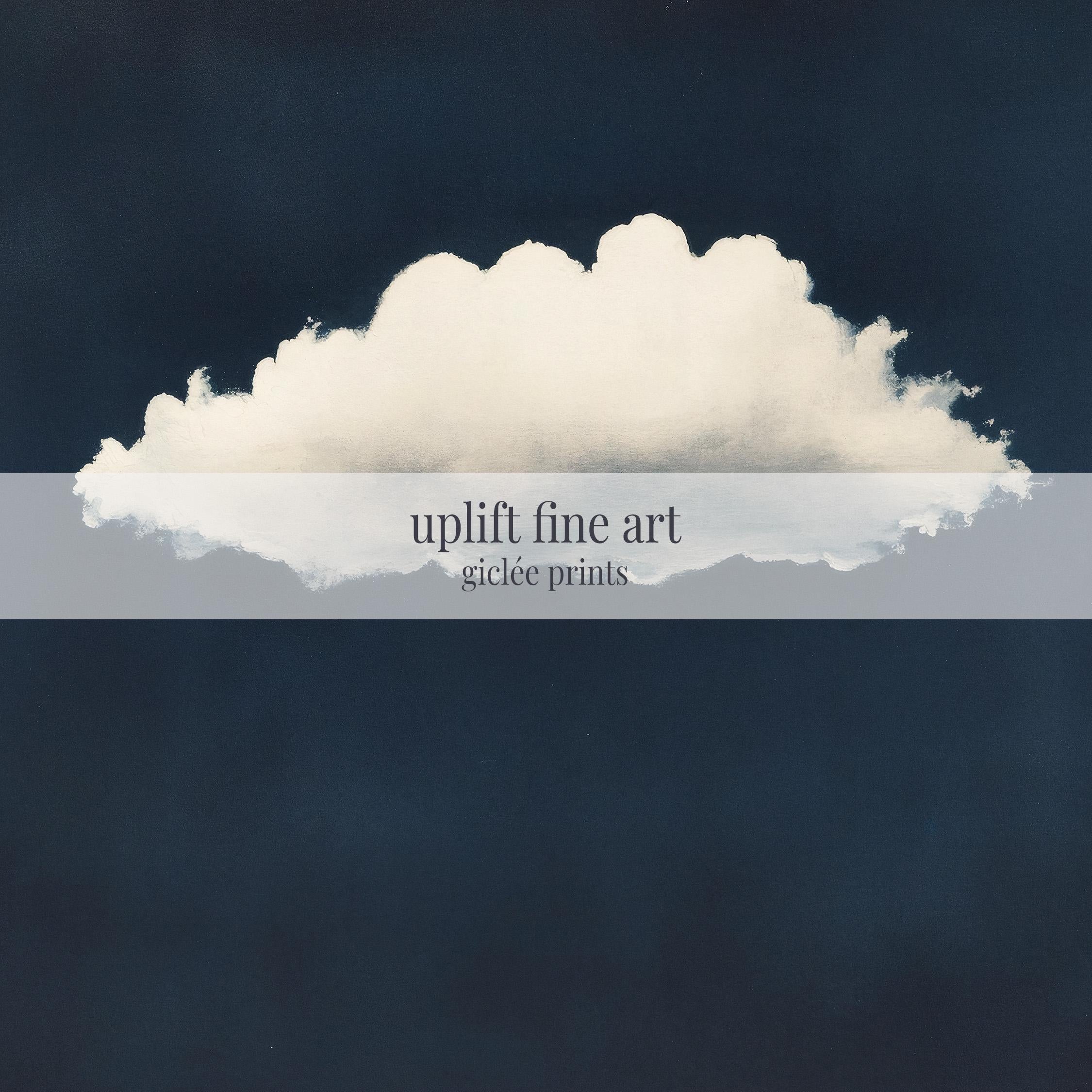 Vintage Navy Cloud Wall Art Canvas Art - View 2