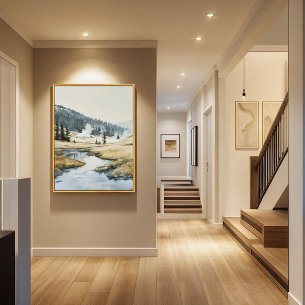 Yellowstone National Park Art Painting - Rustic Canvas Art for Living room - View 4