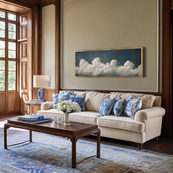 Vintage Moody Cloud Wall Art Painting Canvas Art - View 6