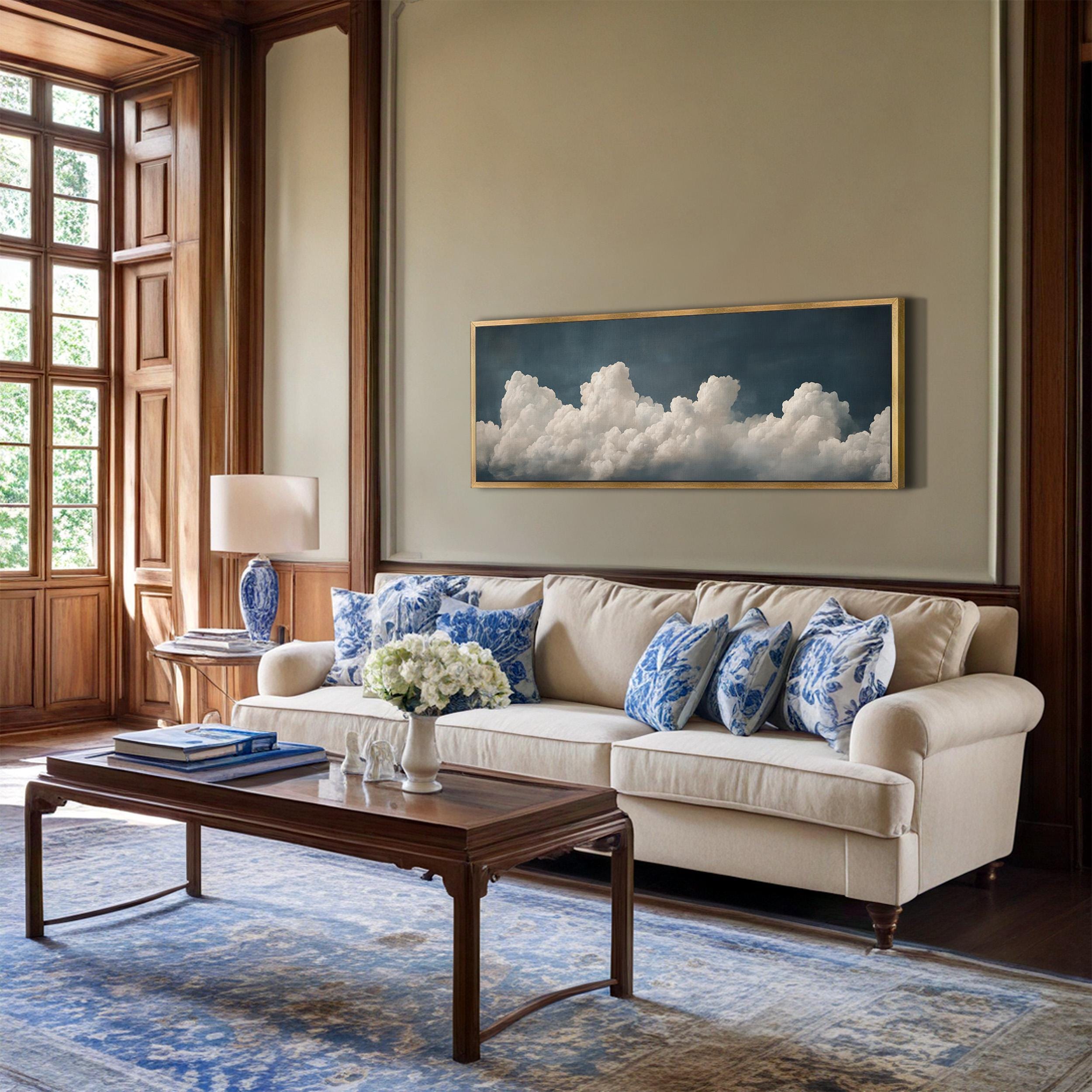 Vintage Moody Cloud Wall Art Painting Canvas Art - View 6