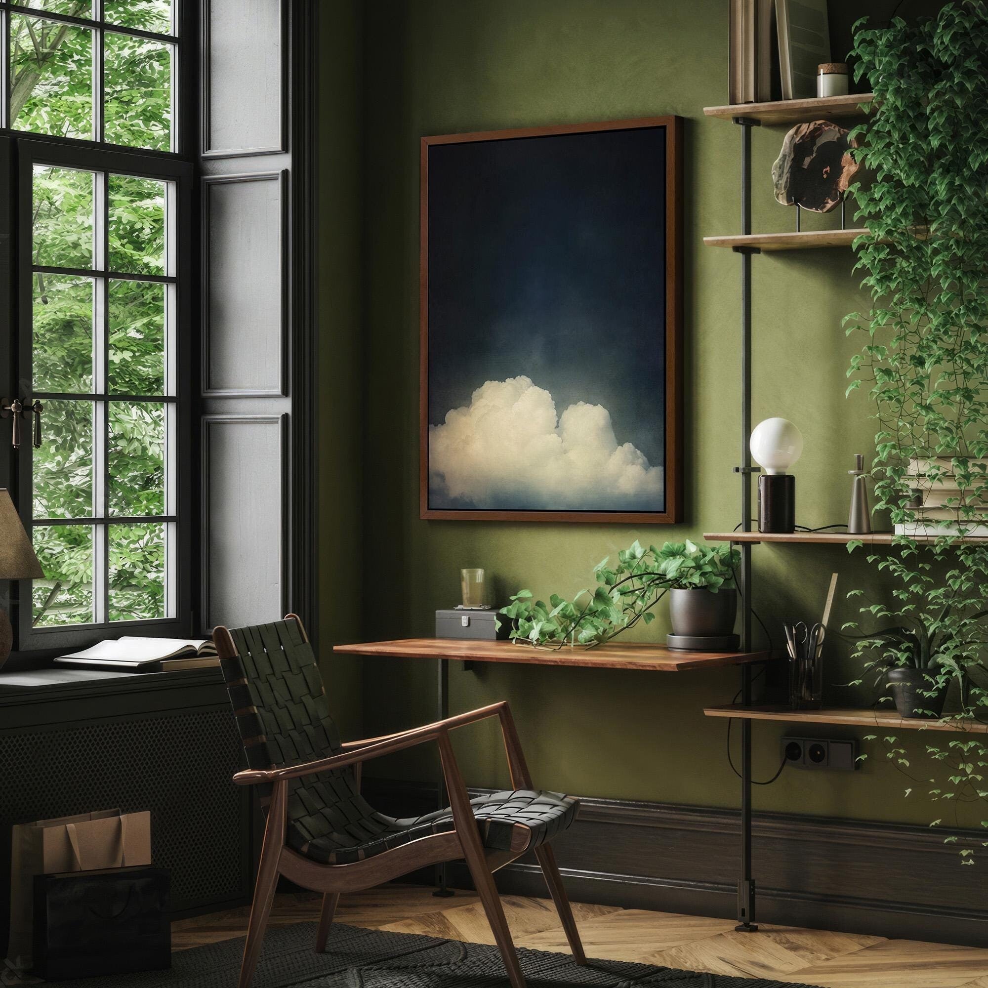 Vintage Cloud Art Painting Canvas Art for Living room