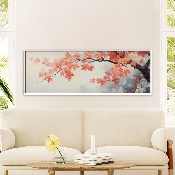 Rustic Red Leaves Wall Art Canvas Canvas Art - View 3