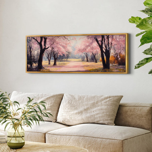 Cherry Blossom Painting - Moody Canvas Art - View 5