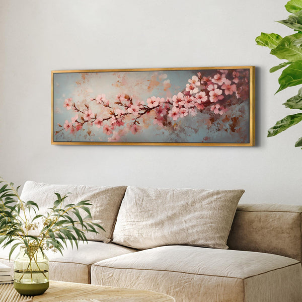 Cherry Blossom Painting - Moody Canvas Art - View 4