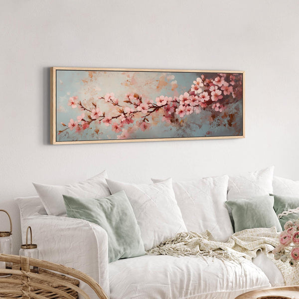 Cherry Blossom Painting - Moody Canvas Art