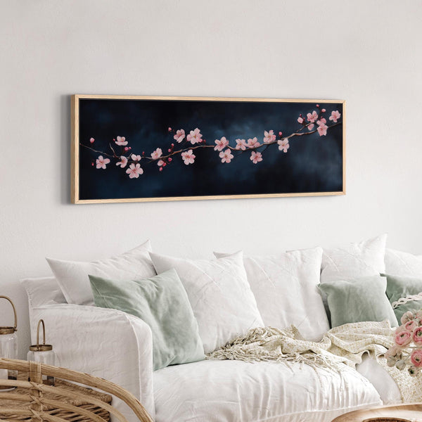 Cherry Blossom Painting - Moody Canvas Art