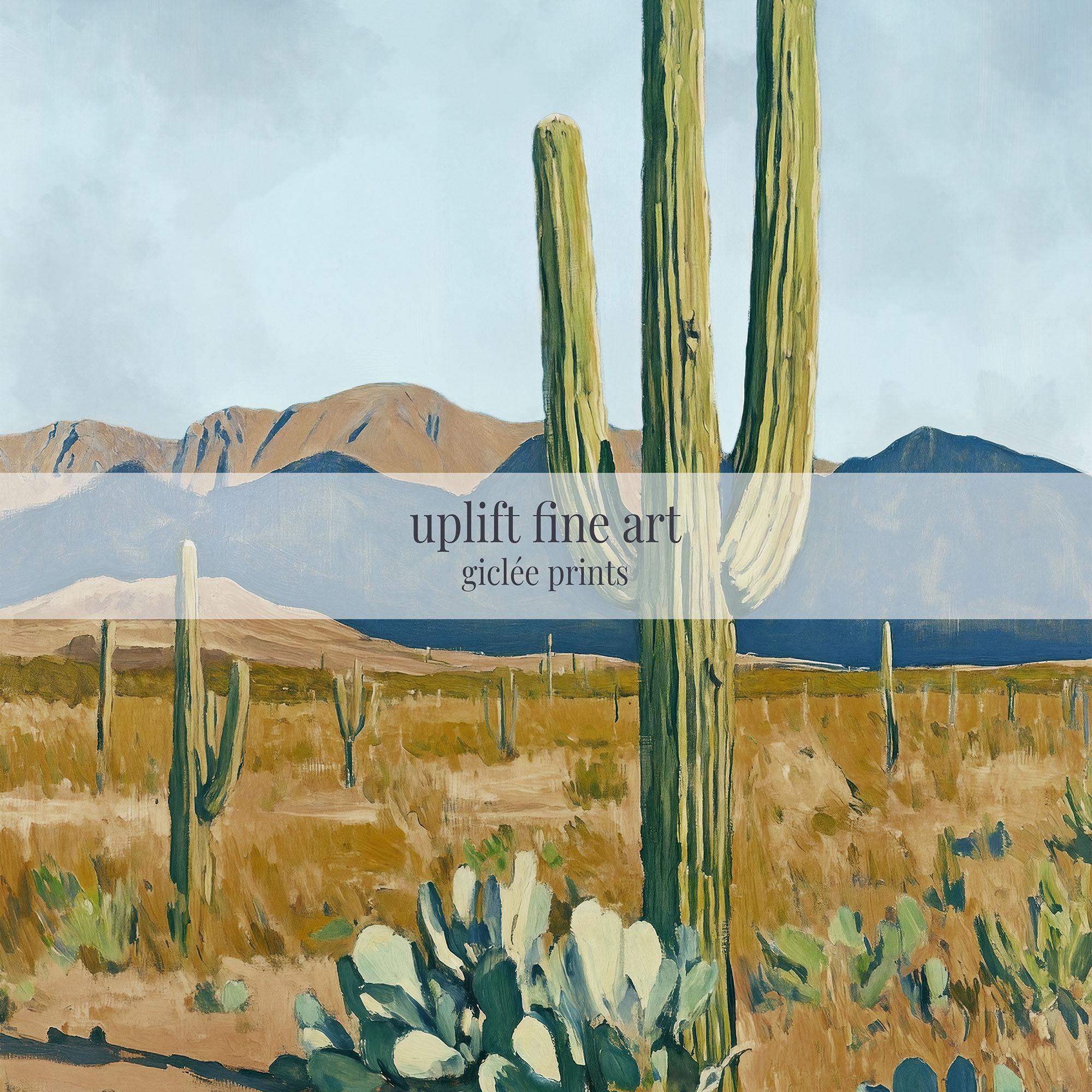 Serene Desert Landscape Wall Art - Minimalist Canvas Art - View 2