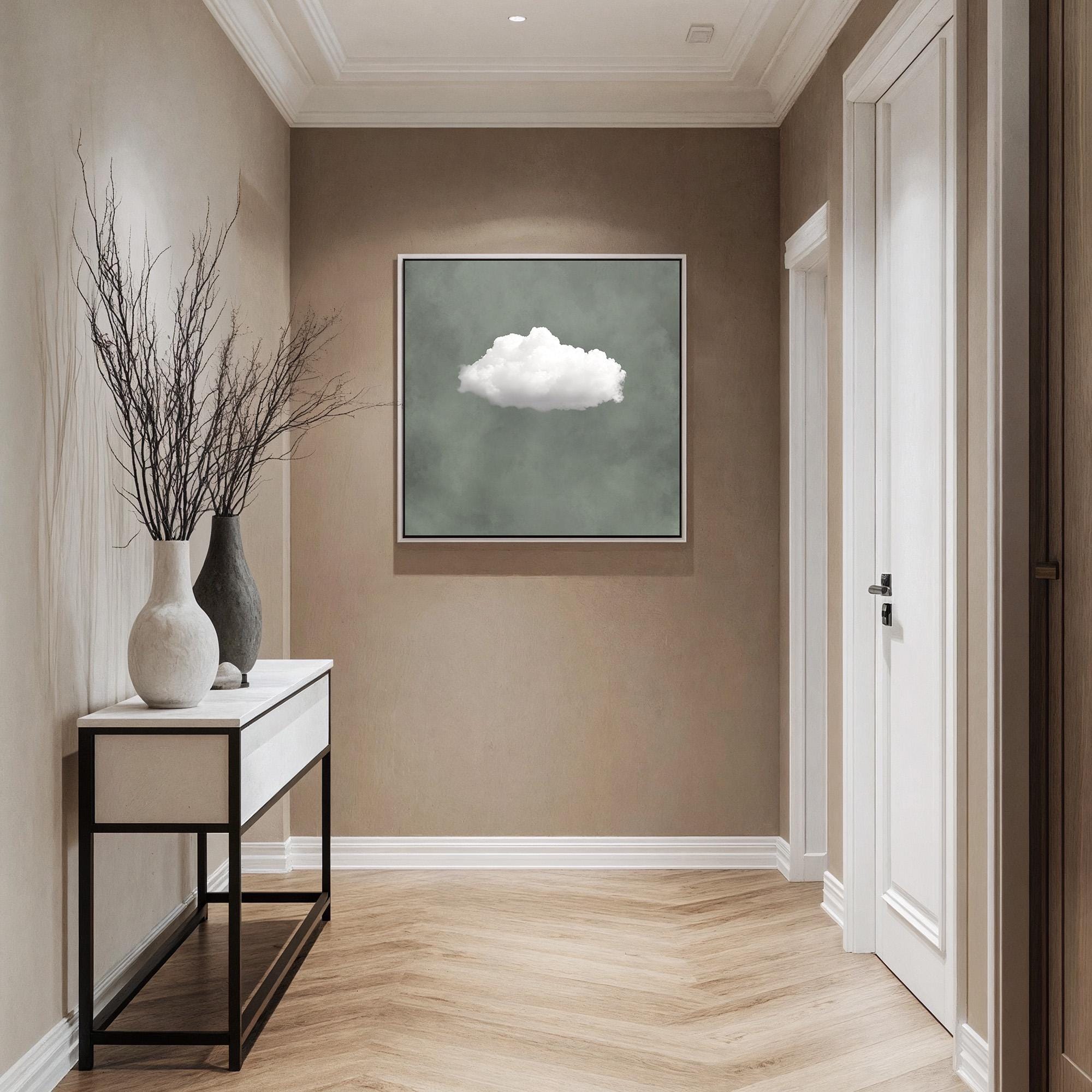 Sage Green Cloud Wall Art - Modern Canvas Art for Office - View 8