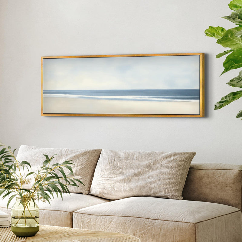 Neutral Ocean Canvas Art Print Canvas Art - View 6