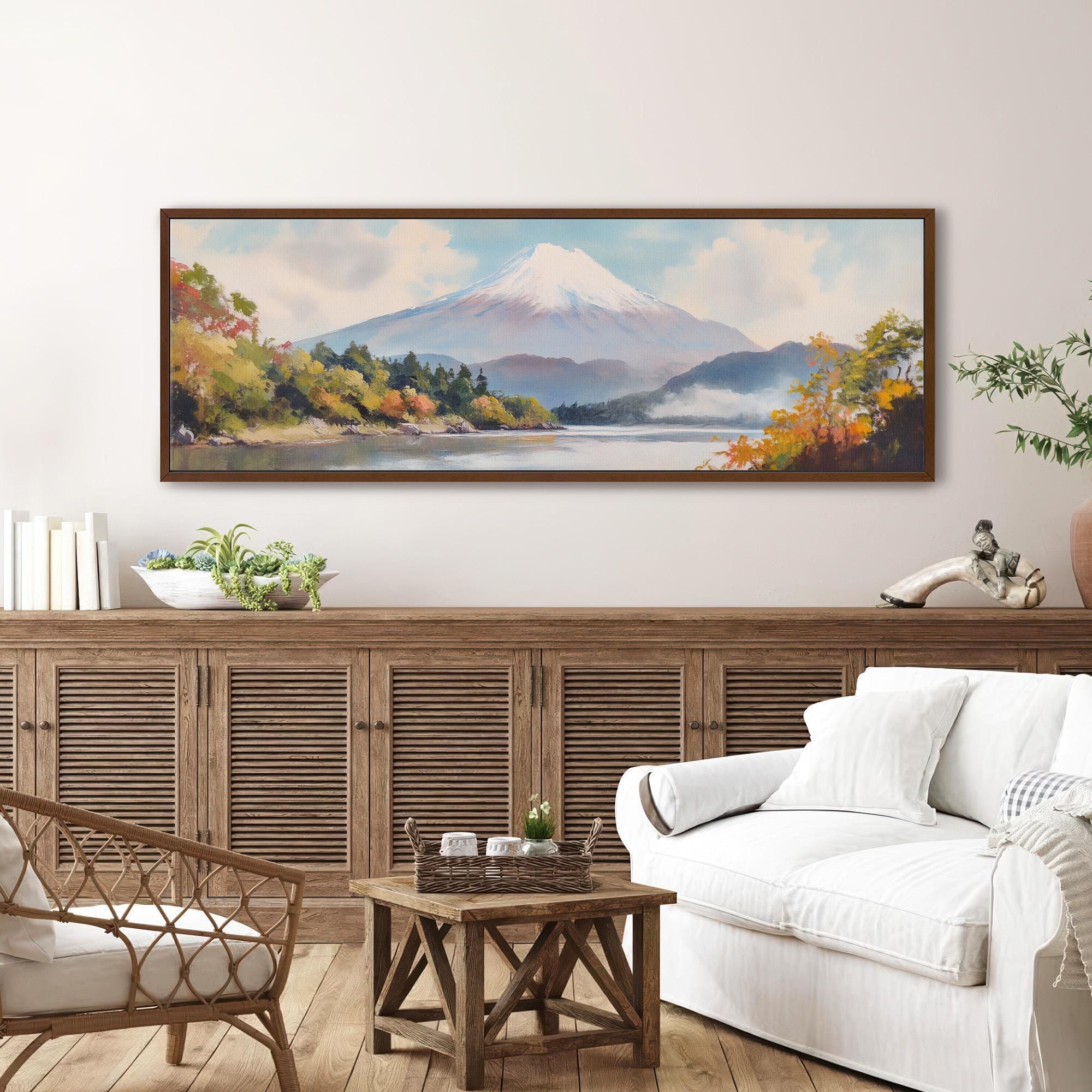 Mount Fuji Autumn Art Print Canvas Art - View 4