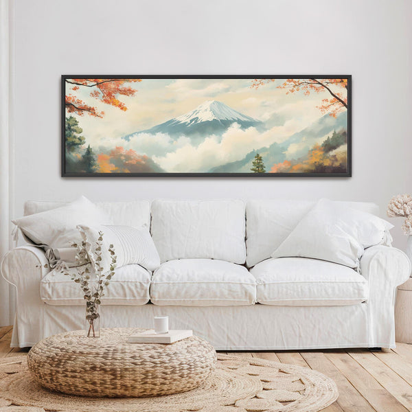 Mount Fuji At Autumn Print Canvas Art - View 5