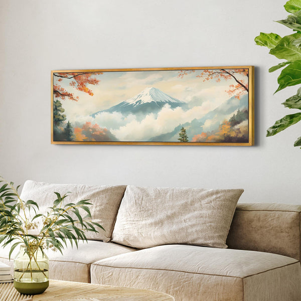 Mount Fuji At Autumn Print Canvas Art - View 6