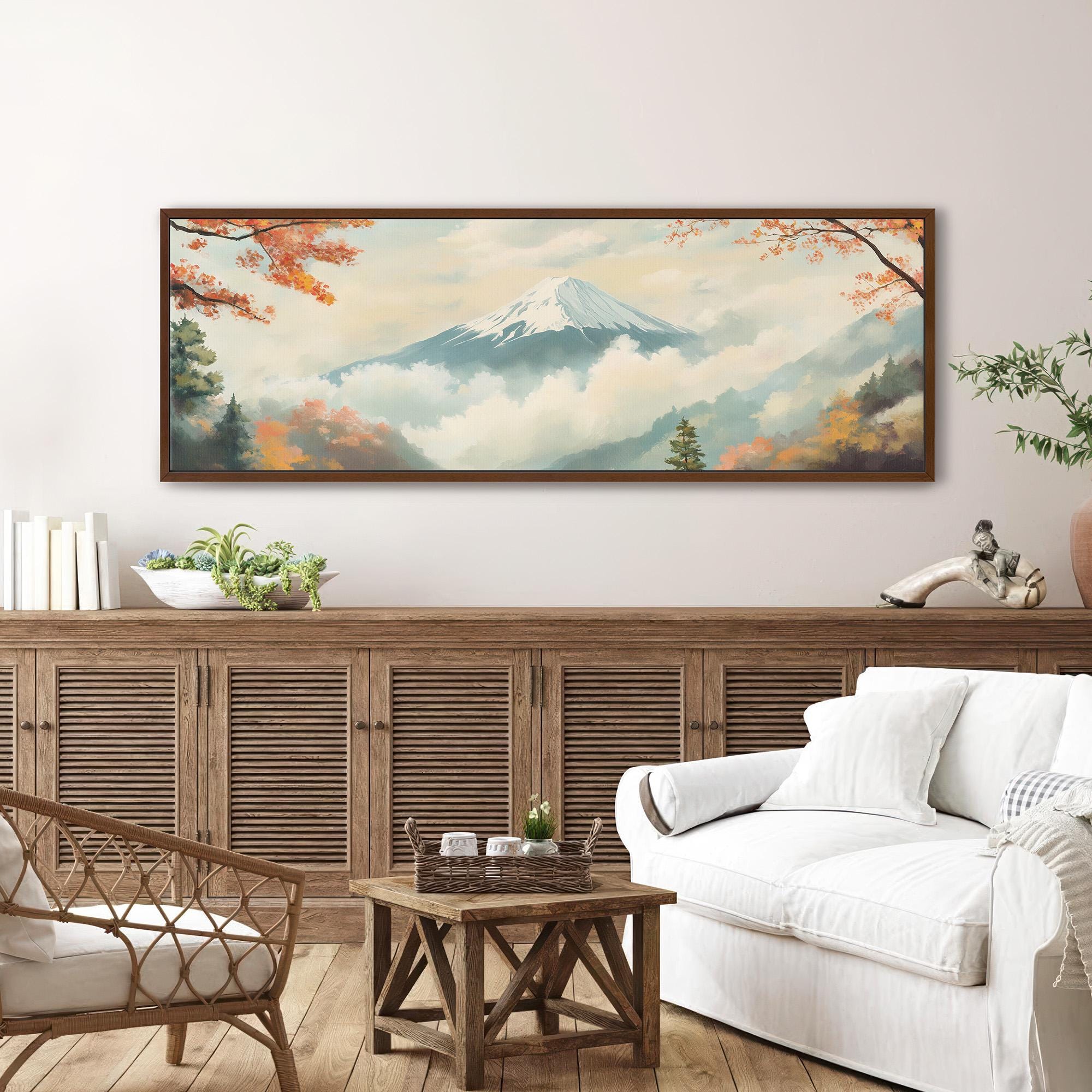 Mount Fuji At Autumn Print Canvas Art - View 4