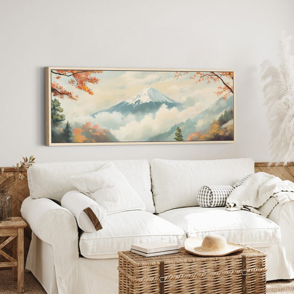 Mount Fuji At Autumn Print Canvas Art