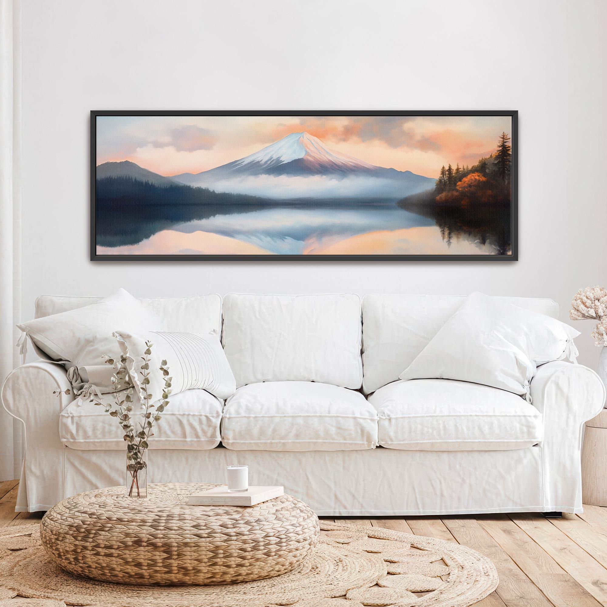 Mount Fuji At Sunset Art Canvas Art - View 4