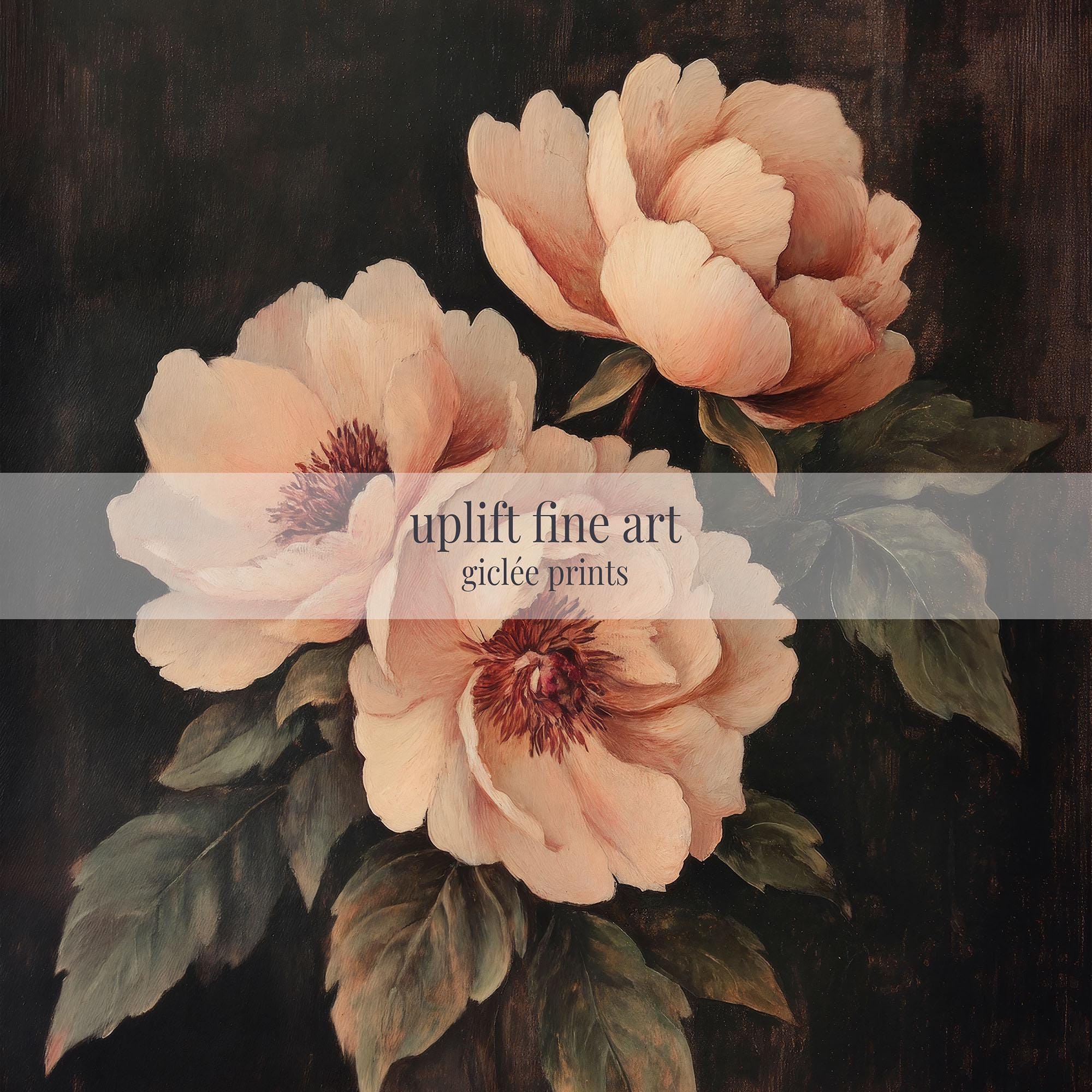 Vintage Peony Wall Art Canvas Art for Living room - View 2
