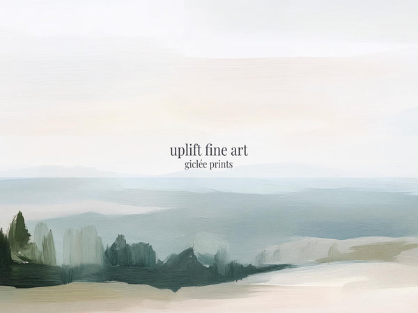 Misty Mountain Landscape Canvas Art - Abstract Canvas Art for Living room - View 2