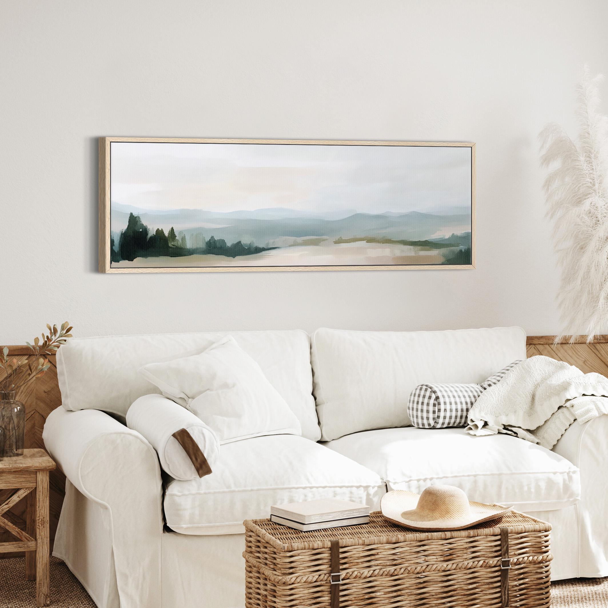 Misty Mountain Landscape Canvas Art - Abstract Canvas Art for Living room - View 3