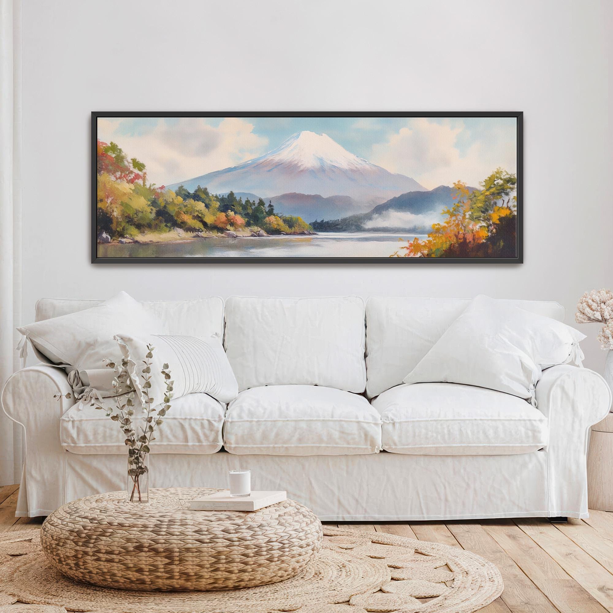 Mount Fuji Autumn Art Print Canvas Art - View 5
