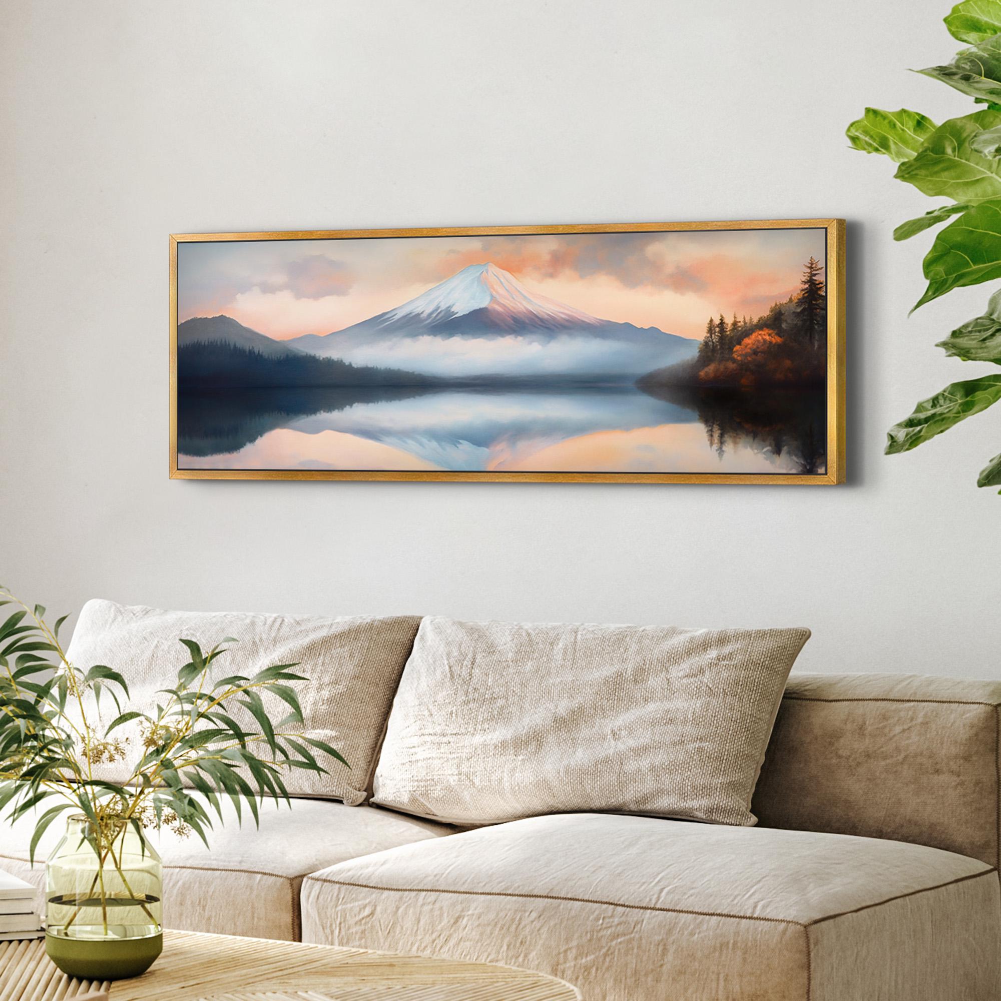 Mount Fuji At Sunset Art Canvas Art - View 5
