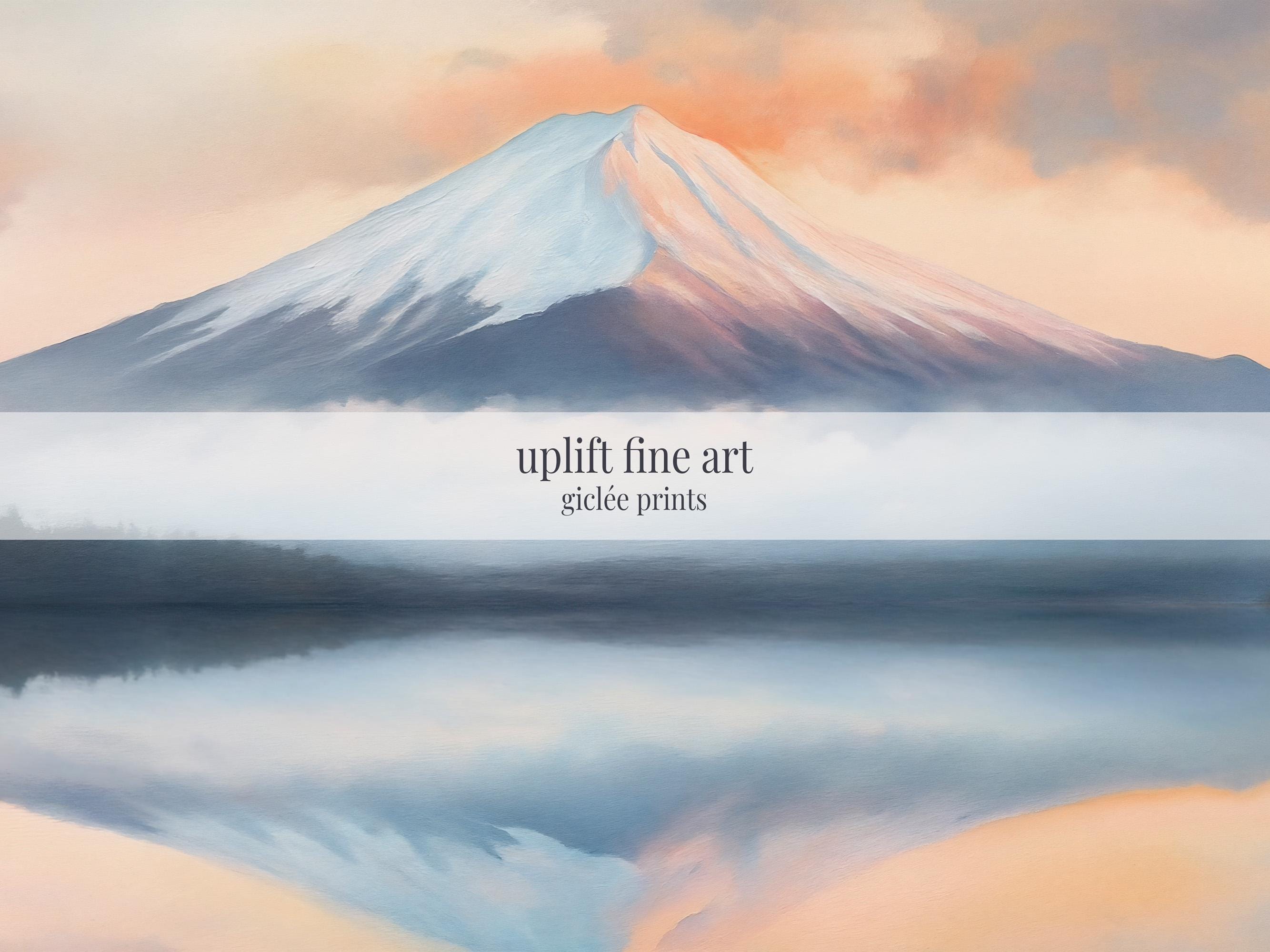 Mount Fuji At Sunset Art Canvas Art - View 2