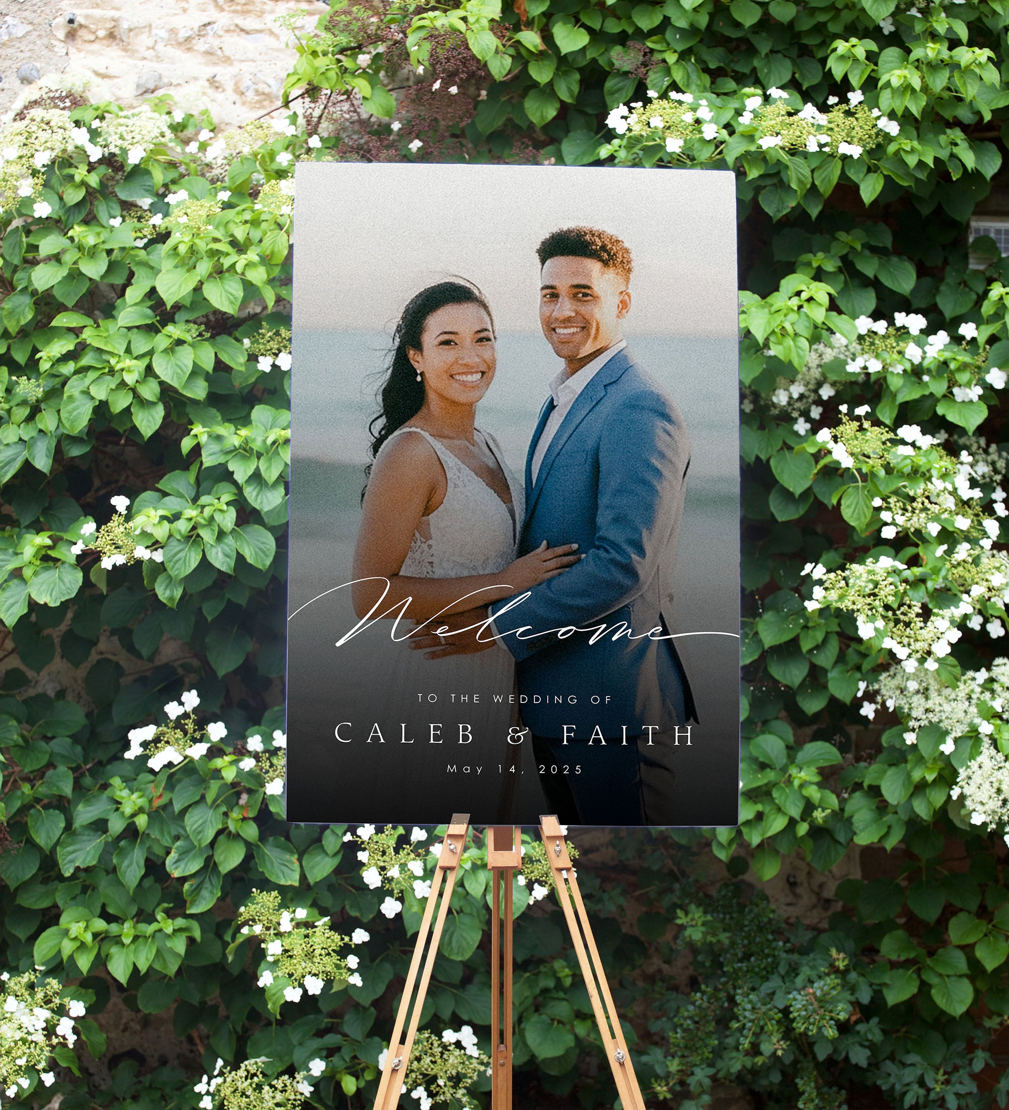 Custom Photo Wedding Welcome Sign D13