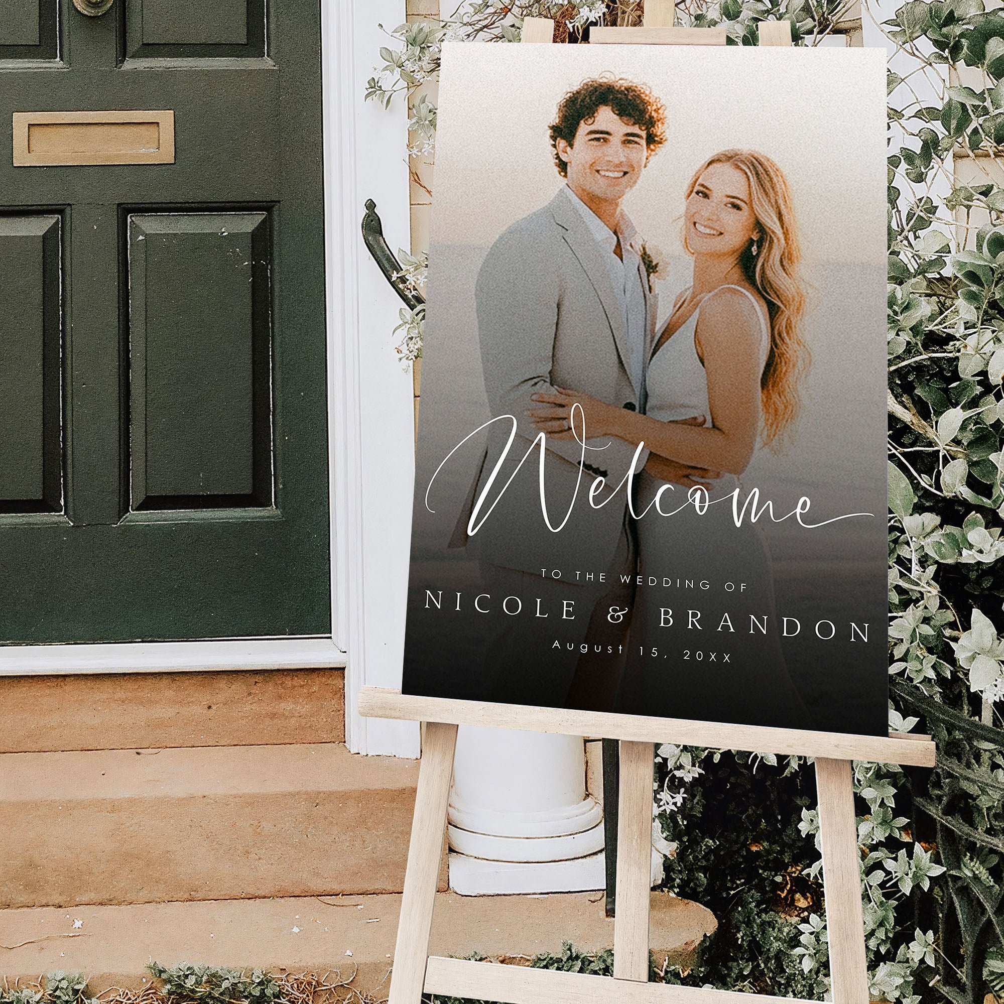 Custom Photo Wedding Welcome Sign D14