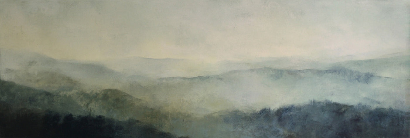 First Light Ridge — Misty Mountain Landscape Canvas Wall Art