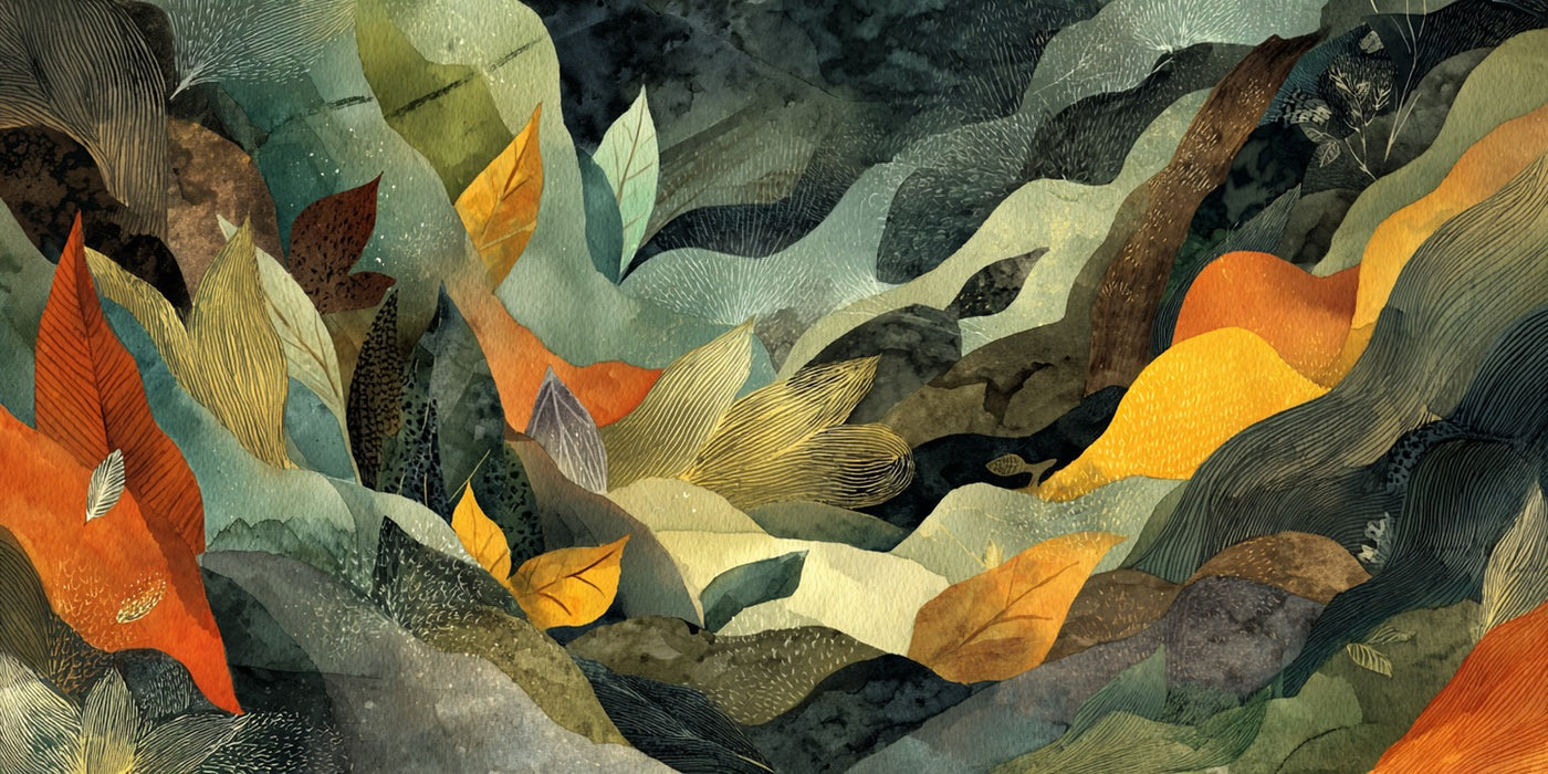 Canopy Drift — Forest Inspired Abstract Canvas Wall Art