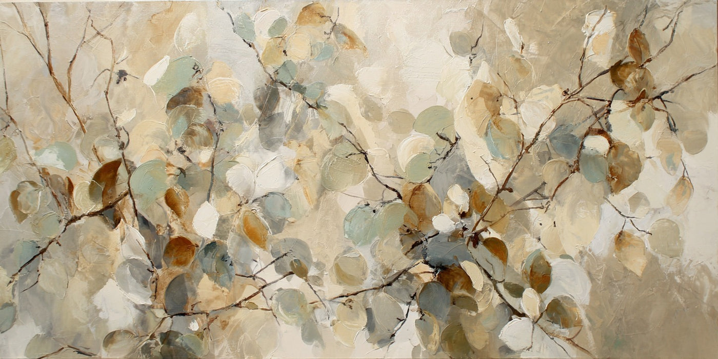Morning Branches — Leaf Branch Canvas Wall Art