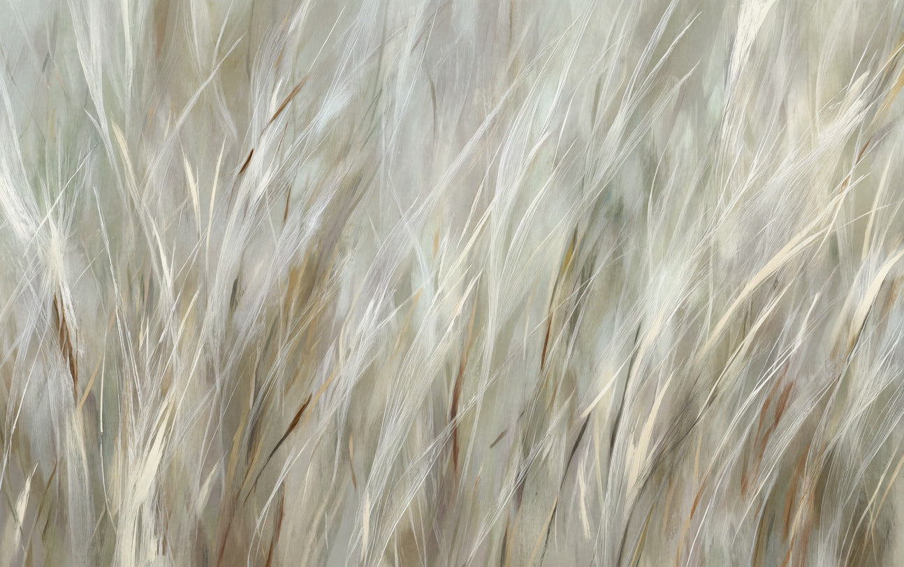 Drifted Reed — Beige Grass Canvas Wall Art
