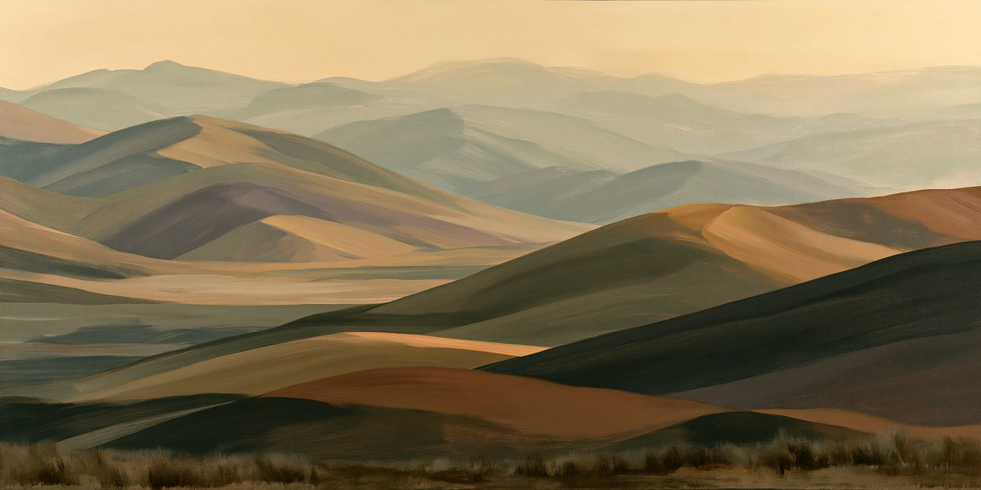 Dawn Ridges — Mountain Landscape Canvas Wall Art