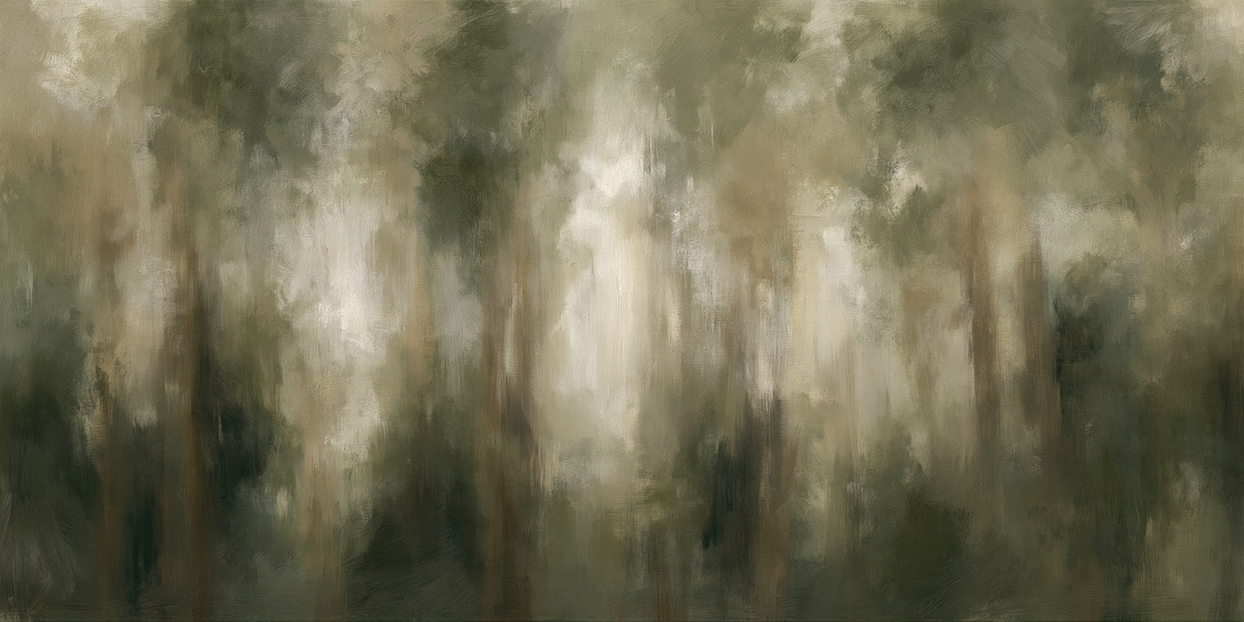 Understory Light — Abstract Forest Canvas Wall Art