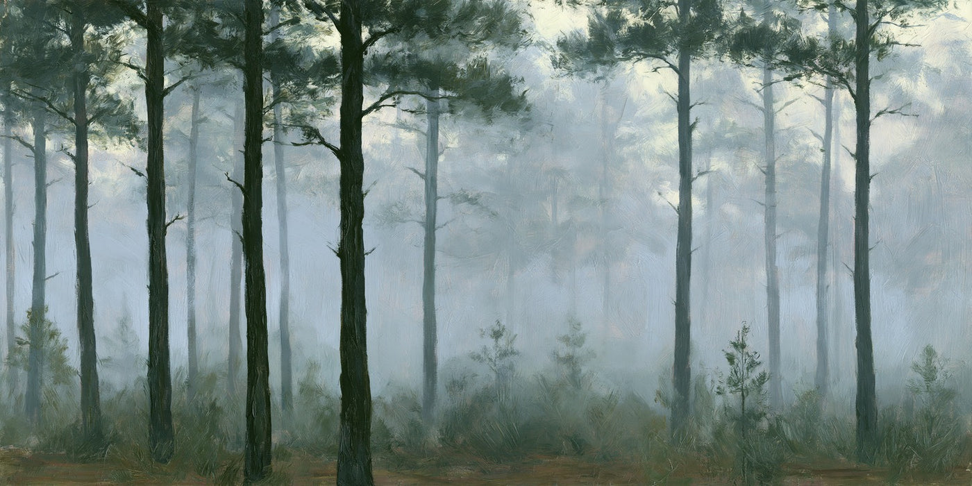 Pine Mist — Pine Forest Canvas Wall Art