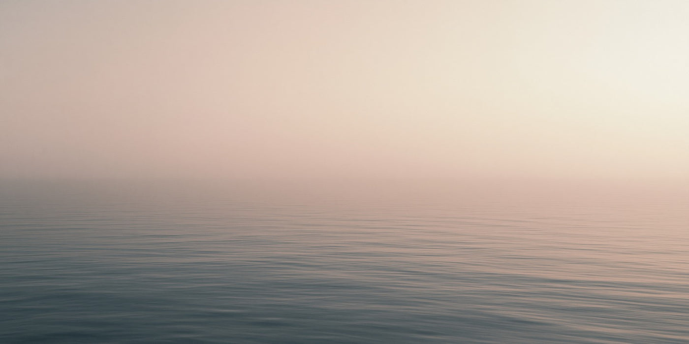 Dawn Haze — Minimal Seascape Canvas Wall Art